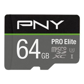 Carte Mémoire Micro SD avec Adaptateur PNY P-SDU64GV31100PRO-GE Pro Elite C10 64 GB