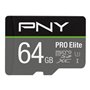 Carte Mémoire Micro SD avec Adaptateur PNY P-SDU64GV31100PRO-GE Pro Elite C10 64 GB