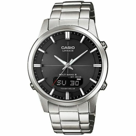 Montre Homme Casio LINEAGE Multiband 6 Tough Solar Noir Argenté (Ø 40 mm)