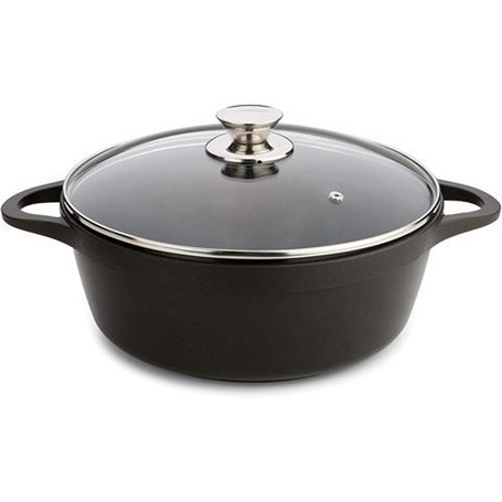 Casserole avec Couvercle Valira BLACK IND 24CM Ø 24 cm Noir Aluminium