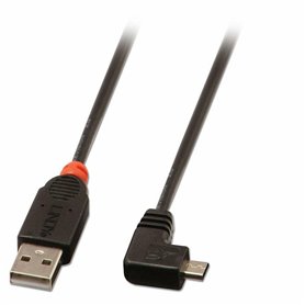 Lindy 31977 câble USB 2 m USB 2.0 USB A Micro-USB B Noir