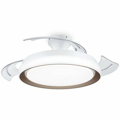 Ventilateur de Plafond avec Lumière Philips Blanc Doré