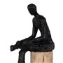 Figurine Décorative Noir Naturel Homme 18 x 13 x 76 cm