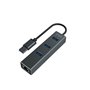 Hub USB 4 Ports Savio AK-58 Ethernet (RJ-45) Gris