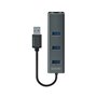 Hub USB 4 Ports Savio AK-58 Ethernet (RJ-45) Gris