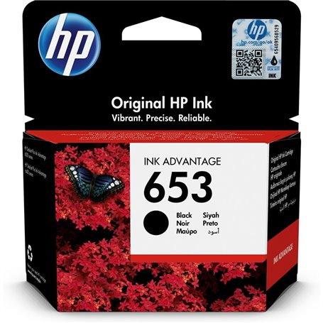 HP Cartouche dencre Ink Advantage noire HP653 authentique