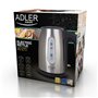 Bouilloire Adler AD 1273 Noir Argenté Noisette Acier inoxydable 1200 W 1 L