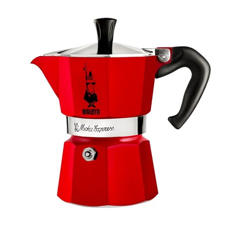 Cafetière Italienne Bialetti Rouge Aluminium 1 Tasse 50 ml