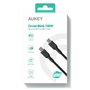 Câble USB-C vers USB-C Aukey CB-SCC101 Noir 1 m