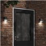 vidaXL Applique murale d'extérieur noir acier inoxydable