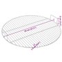 vidaXL Grille de barbecue ronde Ø54 cm acier inoxydable 304