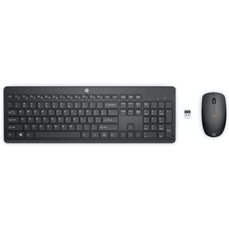 Clavier et souris sans fil HP230 Noir 2.4GHz Ensemble elegant