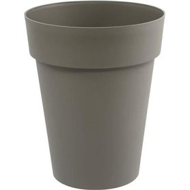 Vase rond Toscane - EDA PLASTIQUE - Ø 44 x 53 cm - 50 L - Gris - Résistant aux chocs