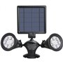 LUMISKY Projecteur double spot solaire extérieur étanche avec détecteur- 12 LEDs - 600 Lm