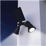 LUMISKY Projecteur double spot solaire extérieur étanche avec détecteur- 12 LEDs - 600 Lm