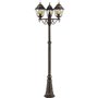 Lampadaire extérieur JANEL - BRILLIANT - noir doré - métal/verre - 3x60W - IP44