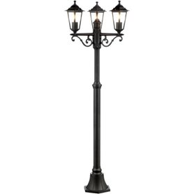 Lampadaire extérieur 3L CARLEEN - BRILLIANT - noir - métal/verre - 200x61cm - IP44