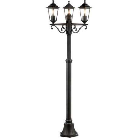 Lampadaire extérieur 3L CARLEEN - BRILLIANT - noir - métal/verre - 200x61cm - IP44