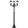 Lampadaire extérieur 3L CARLEEN - BRILLIANT - noir - métal/verre - 200x61cm - IP44