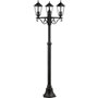 Lampadaire extérieur 3L CARLEEN - BRILLIANT - noir - métal/verre - 200x61cm - IP44