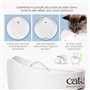 CAT IT Fontaine a eau automatique pour chat - 2,5 L - Bleu