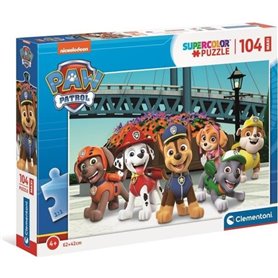 Clementoni - Pat' Patrouille - Puzzle 104 pieces Maxi - Mixte - 4 ans et plus - Fabriqué en Italie