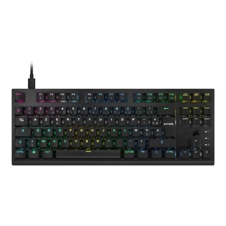 Clavier Gaming optique-mécanique - AZERTY - CORSAIR - K60 PRO TKL - Sans Pavé Numérique - Rétroéclairé RGB - Noir (CH-911D01A-FR