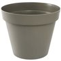 EDA Pot de fleur rond Toscane - Ø 48 x H 40 cm - 43 L - Taupe