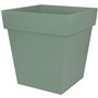 EDA PLASTIQUE - Pot carré Toscane - 50 cm - 87 L - Vert laurier