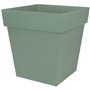 EDA PLASTIQUE - Pot carré Toscane - 50 cm - 87 L - Vert laurier