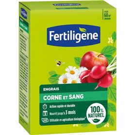 FERTILIGENE FCOSAN3 - Engrais Corne et Sang 3 kg - Action rapide et durable - Nourrit jusqu'a 3 mois - Jusqu'a 60m² fertilisées