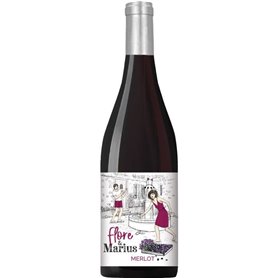 Flore & Marius 2022 IGP Atlantique Merlot - Vin rouge de Bordeaux