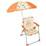 FUN HOUSE Fruity's Chaise pliante camping avec parasol - H.38.5 xl.38.5 x P.37.5 cm + parasol ø 65 cm - Pour enfant