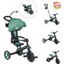 Tricycle évolutif EXPLORER 4 EN 1 PLIABLE - GLOBBER - Olive - Draisienne - de 10 mois a 5 ans - Montage sans outils