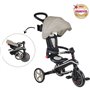 Tricycle évolutif EXPLORER 4 EN 1 PLIABLE - GLOBBER - Taupe - Draisienne - de 10 mois a 5 ans - Montage sans outils