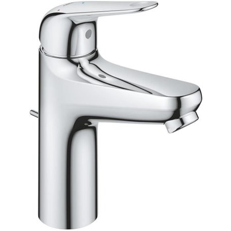 Mitigeur monocommande lavabo - GROHE Swift - 24328001 - Chromé - Taille M - Ouverture Eau Froide - Economie d'eau -Tirette et vi