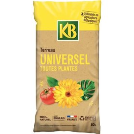 KB Terreau universel toutes plantes 50L - Formule enrichie en engrais organique