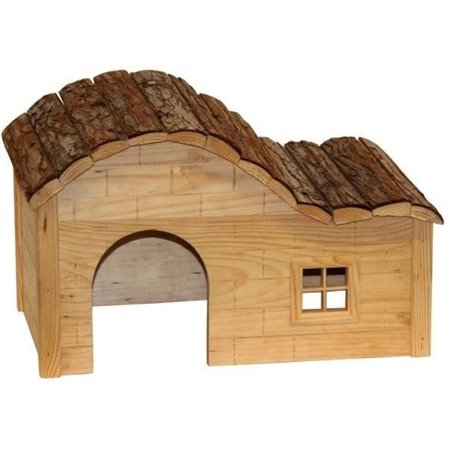 Maison pour rongeur - KERBL - Nature - Toit galbé - 40 x 25 x 25 cm