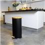 KITCHEN MOVE Poubelle de cuisine a pédale Forest - 30L - Noir mat