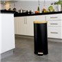 KITCHEN MOVE Poubelle de cuisine a pédale Forest - 30L - Noir mat