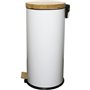 KITCHEN MOVE Poubelle de cuisine a pédale Forest - 30L - Blanc mat