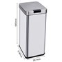 KITCHEN MOVE Poubelle automatique PARKSIDE - 50L - Inox avec cerclage