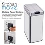 KITCHEN MOVE Poubelle automatique SILVERLAKE - 60L - Inox avec cerclage