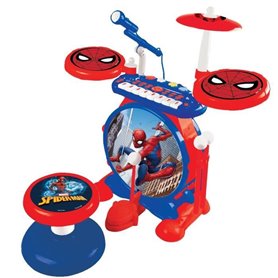 SpiderMan - Batterie électronique pour enfant - Lumineuse - Complete avec clavier