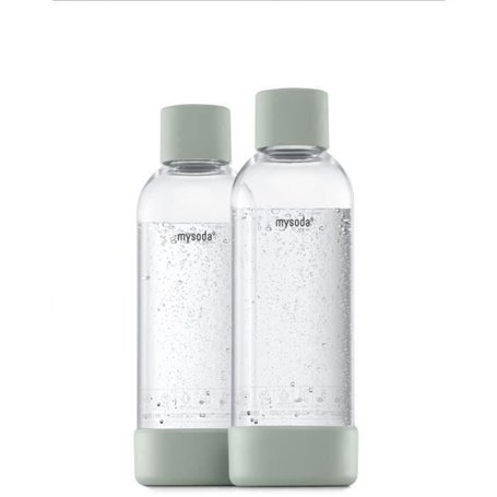 Pack de 2 bouteilles MYSODA Pigeon PET et Biocomposite 1L - Compatible avec toutes les machines MYSODA