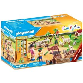 PLAYMOBIL - 71191 - Ferme pédagogique - Le parc animalier - Animaux domestiques - Family Fun - Country