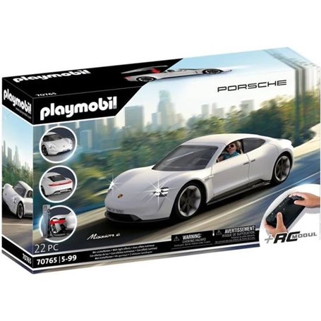 PLAYMOBIL 70765 Porsche Mission E - Classic Cars - Télécommande et effets lumineux inclus - Voiture électrique