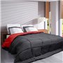 HUDSON Couette légere Microfibre 200g/m² 140x200cm Gris & Rouge