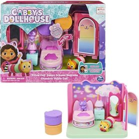 Gabby's Dollhouse - Gabby et la Maison Magique - Playset Deluxe La Chambre De Polochat - Pièce De Jeu Avec 1 Figurine & Accessoi