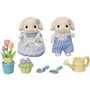 Poupée - SYLVANIAN FAMILIES - Le frere et la soeur Lapin Bélier - Jardinage - Articulés - Multicolore